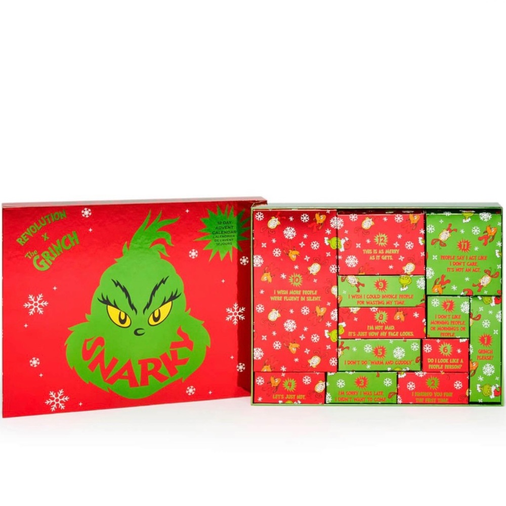 Grinch 12 days Makeup Advent Calendar